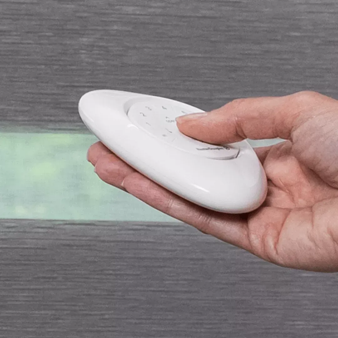 Hunter Douglas Banded zebra shades remote control options