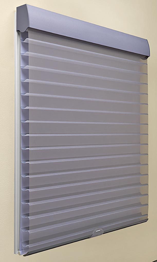 Silhouette A Deux Shades Open Vanes Roller Shade Down Irvine