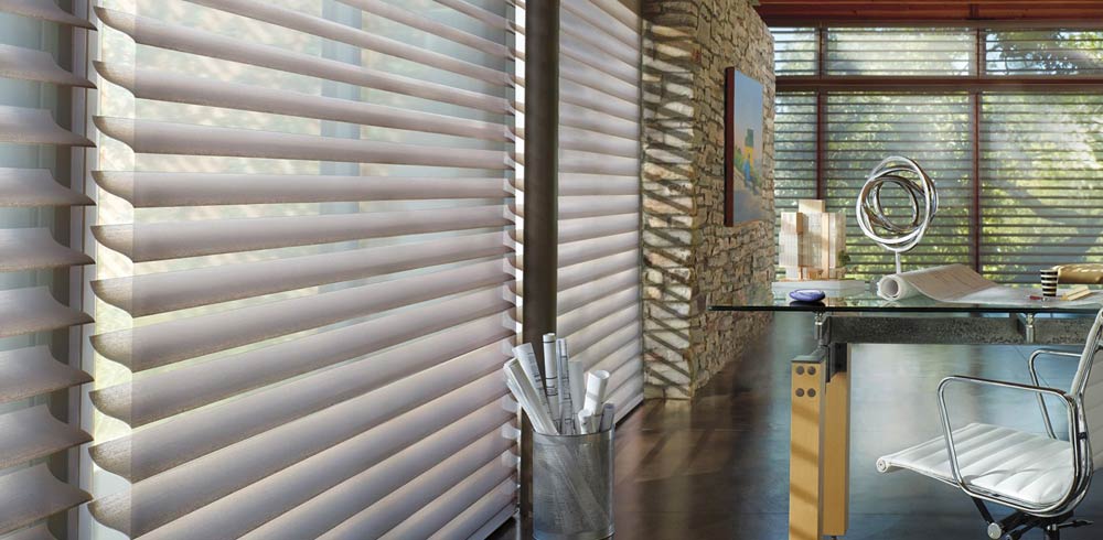 Hunter Douglas Silhouette Horizontal Sheer Shades Contemporary Home Office Irvine