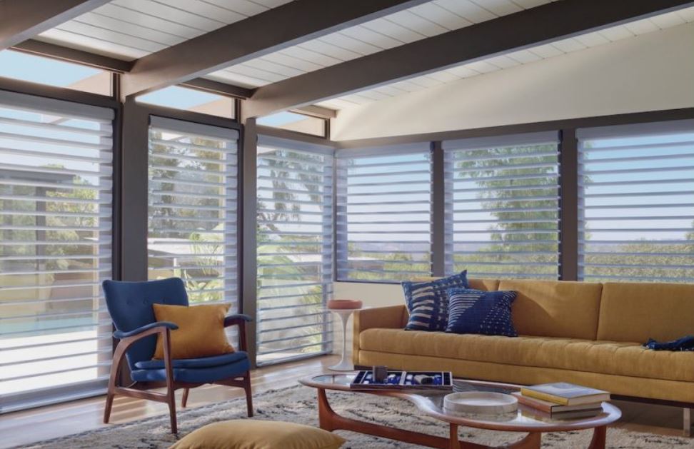 Lutron custom window sheers for large windows Whittier