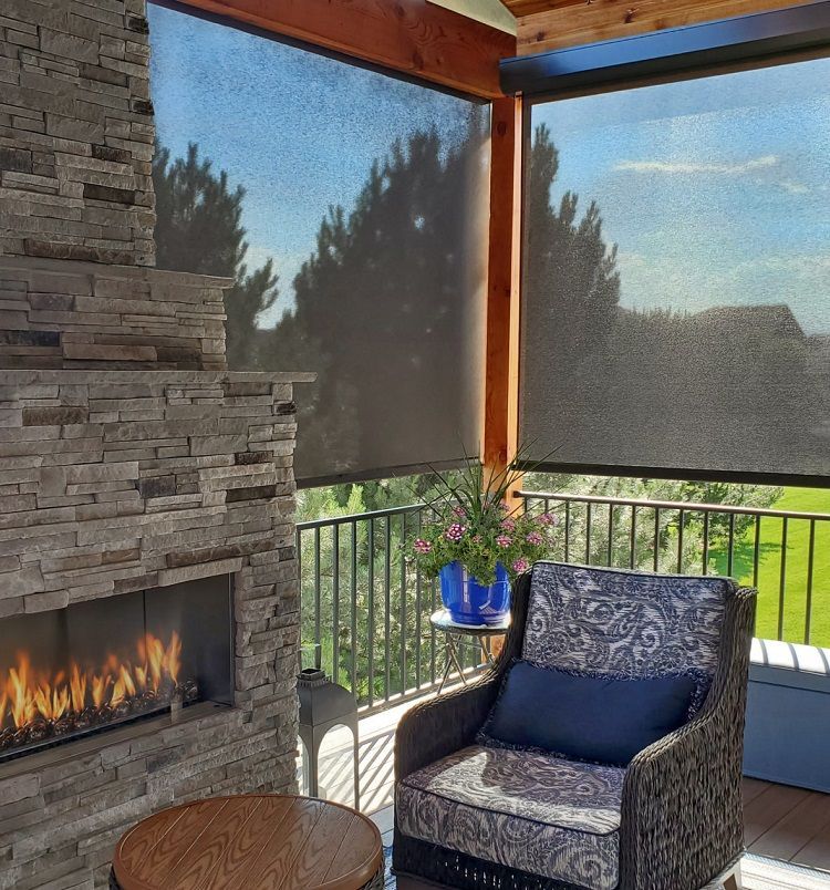 Lutron Pallidiom Roller Shade Ceiling Mounted in Irvine