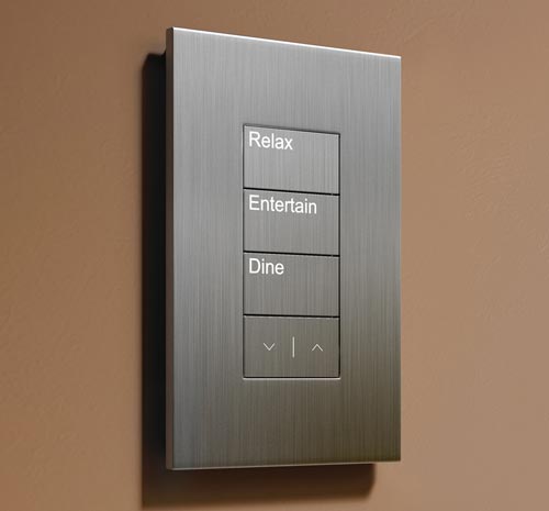 Lutron Palladiom Roller Shade Control Keypad in Satin Nickel Lutron Palladiom Roller Shade Control Keypad Irvine