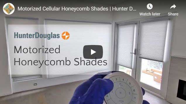 Hunter Douglas Motorized Cellular Honeycomb Shade Video Irvine