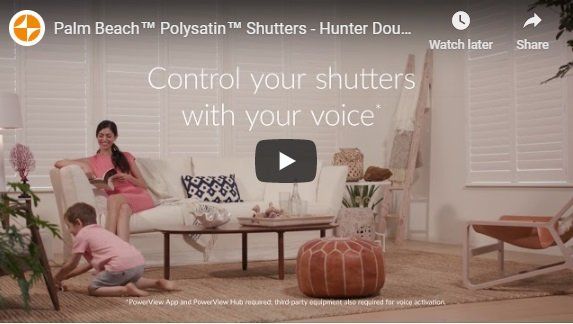 Hunter Douglas Motorized Shutters Video Irvine
