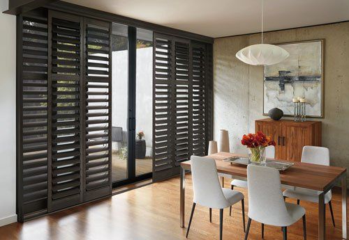 Newstyle Hybrid Shutters - Dining Room - Hunter Douglas Tustin