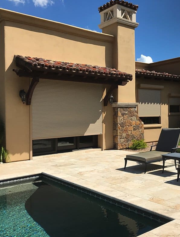 Tucson outdoor security, hurricane, rolling shutters Orange County OC