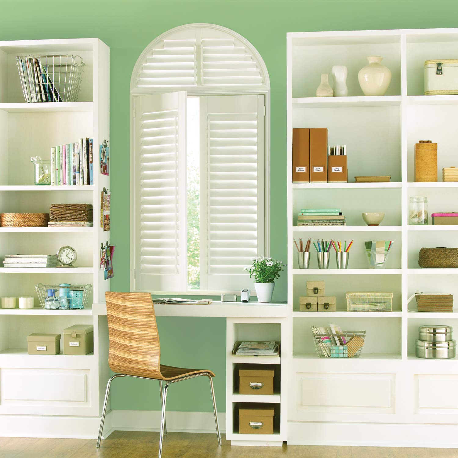 Polysatin Shutters - Traditional Office