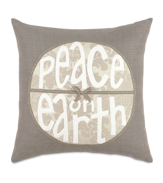 Peace on earth custom christmas decorative pillow