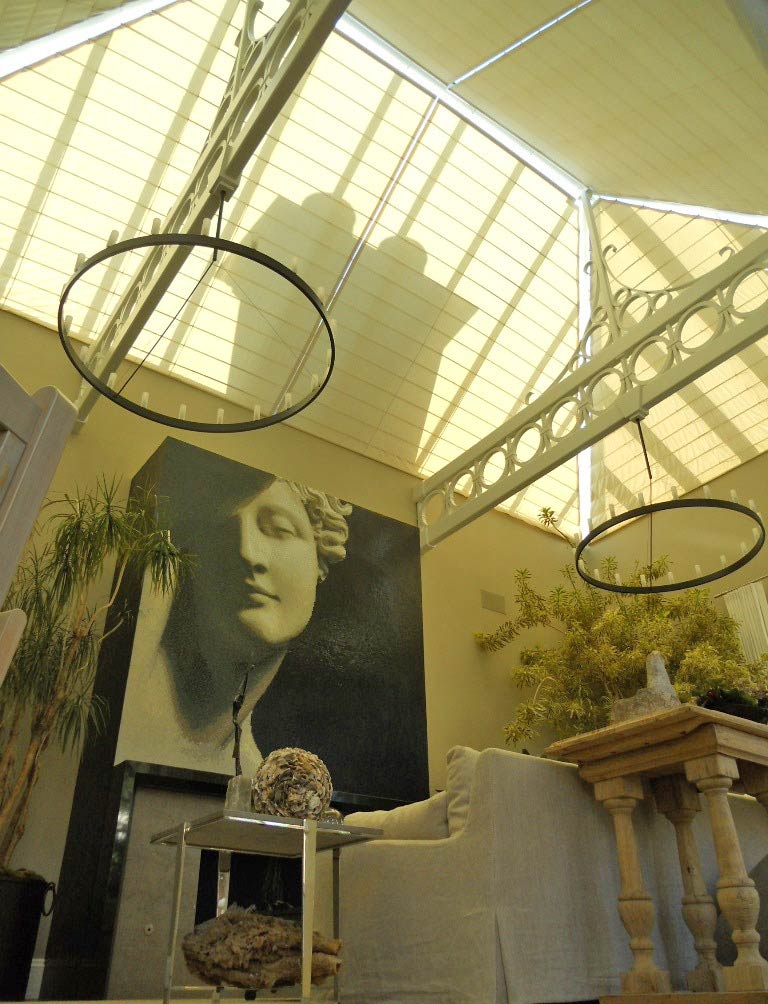 Skylight Shade Modern Living Room