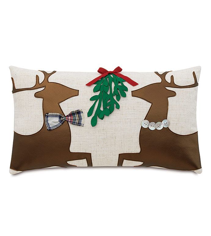 Prancer reindeer custom christmas decorative pillow