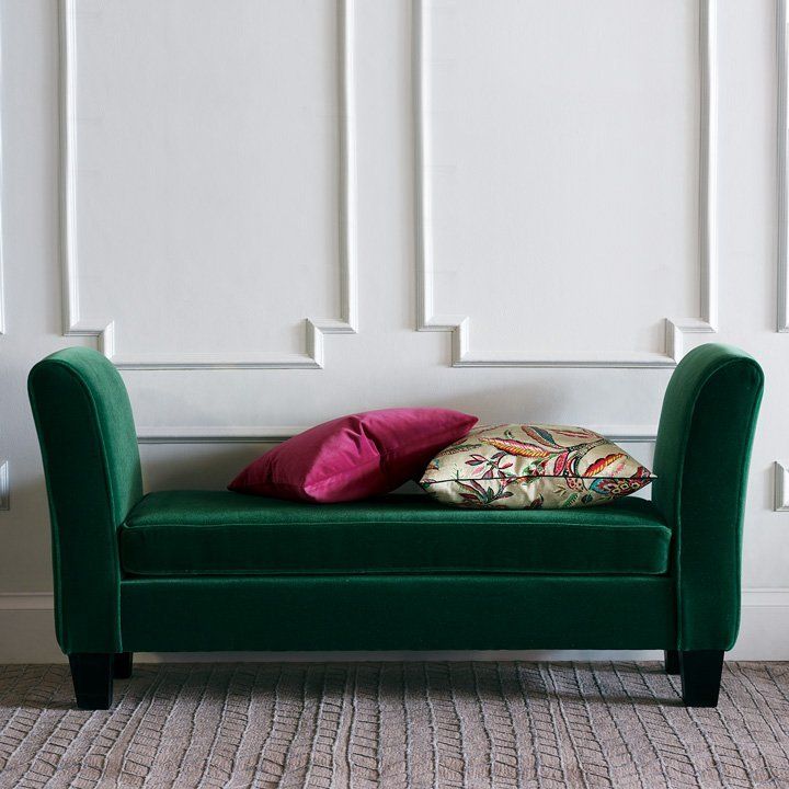 Reupholstery Bench - Green Velvet Irvine