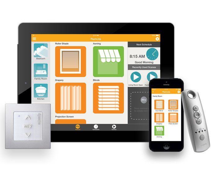 Somfy Motorized Treatment Operation - Tablet, Phone, Remote, Wall Switch Irvine
