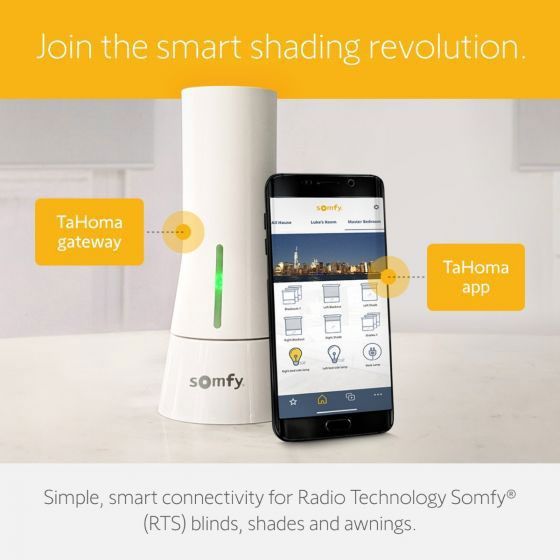 Somfy control for motorized roman shade