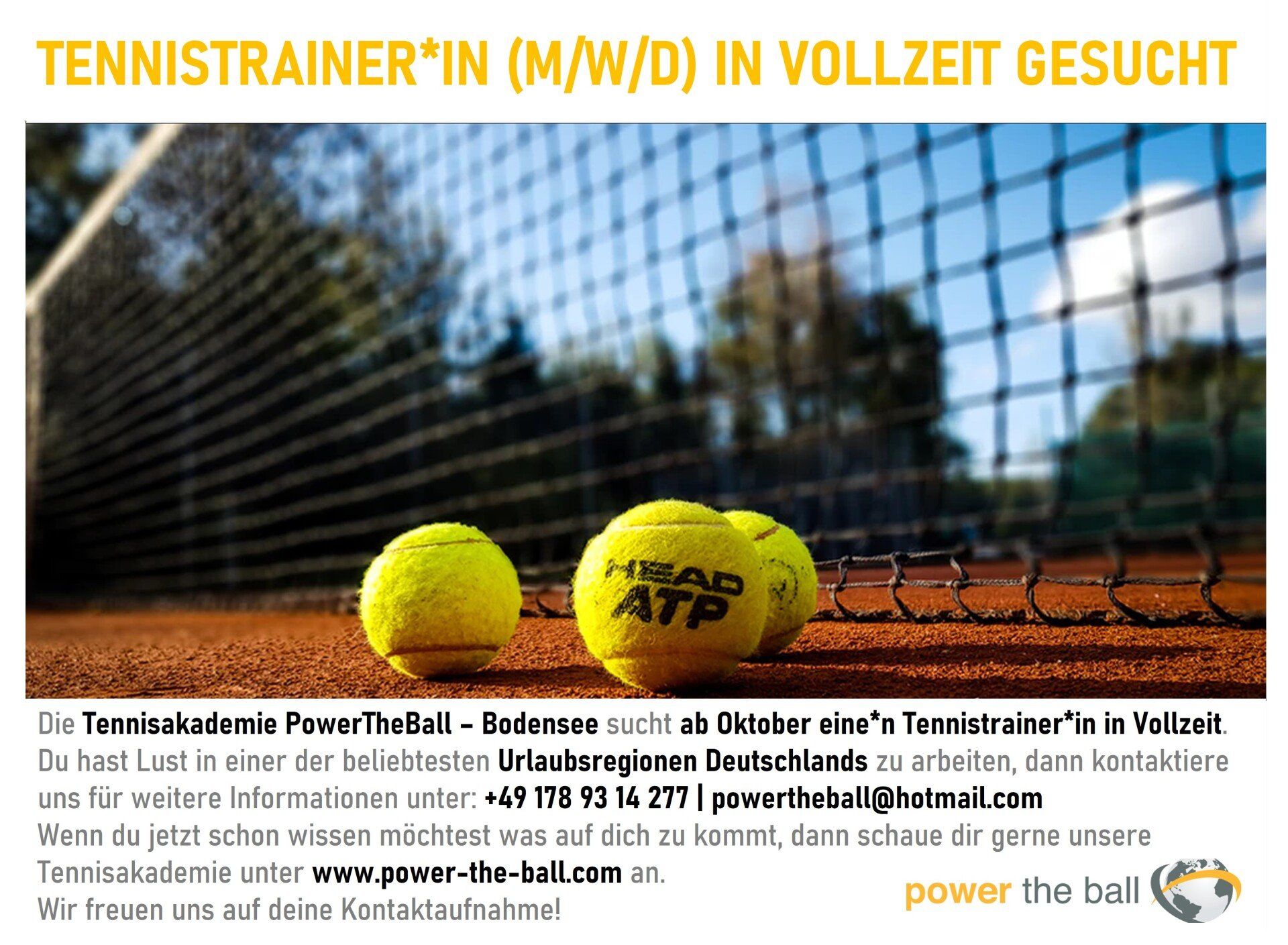 Tennistrainer am Bodensee