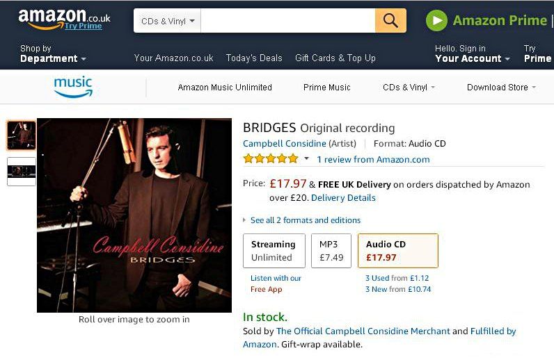 Click Here To Order Campbell Considine Bridges CD Album From Amazon Click Here To Order Campbell Considine Bridges CD Album From Amazon