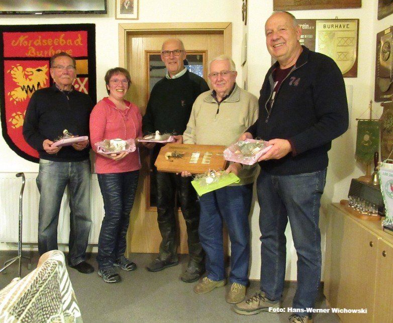 v. l. n. r.: Willfried Meinen, Christel Renfordt, Tonny Velthuis, Arnold Burhop, Joachim Renfordt