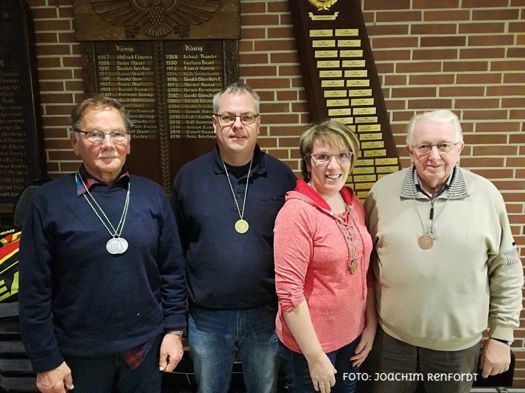 vlnr: Willfried Meinen, Horst Hansing, Christel Renfordt, Arnold Burhop