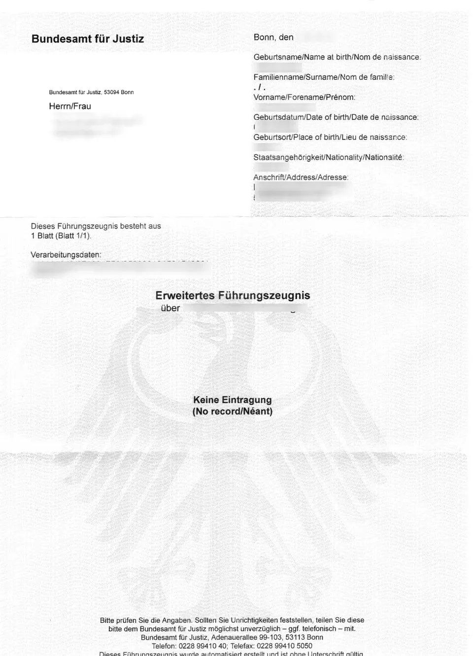 Beglaubigte Übersetzung Führungszeugnis Beglaubigte Übersetzung Führungszeugnis