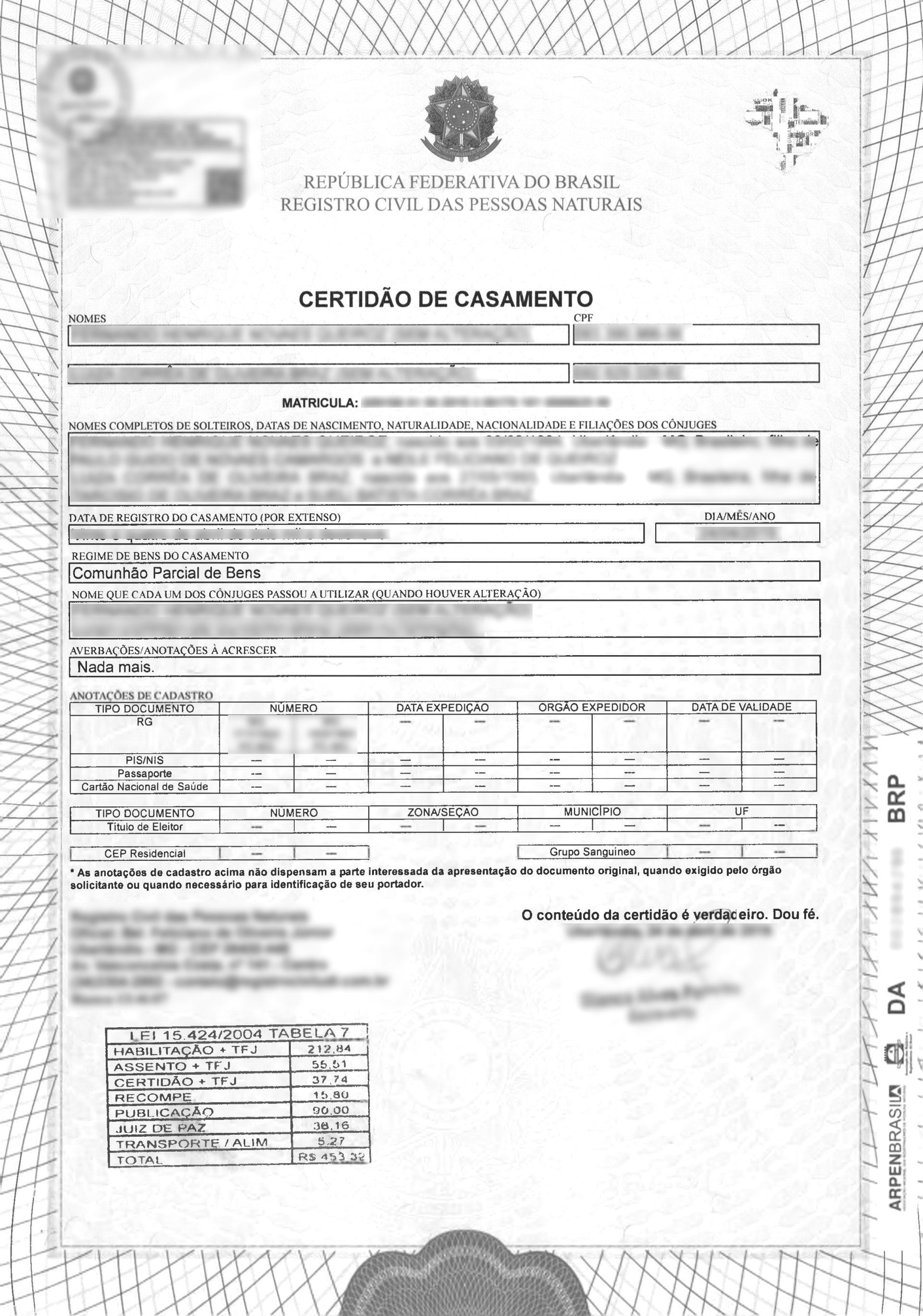 Beglaubigte Übersetzung Heiratsurkunde Brasilien Beglaubigte Übersetzung Heiratsurkunde Brasilien