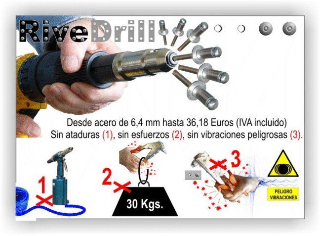 Remachadora marca RiveDrill la Remachadora para el taladro
