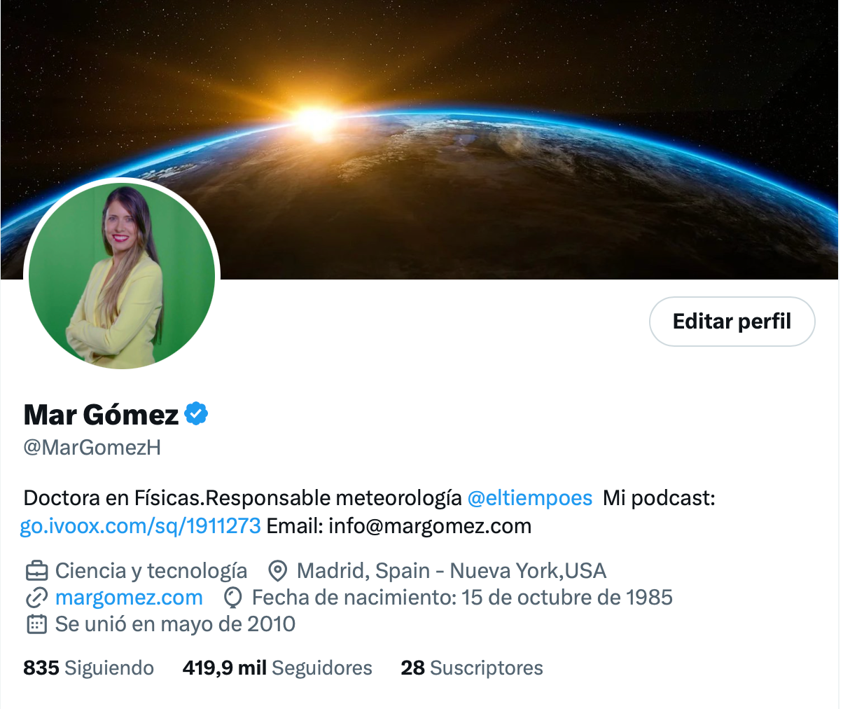Mar Gómez twitter influencer