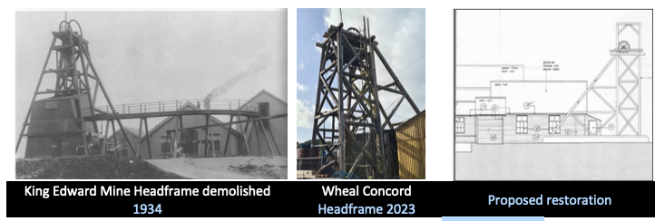 Wheal Concord Headframe being moved