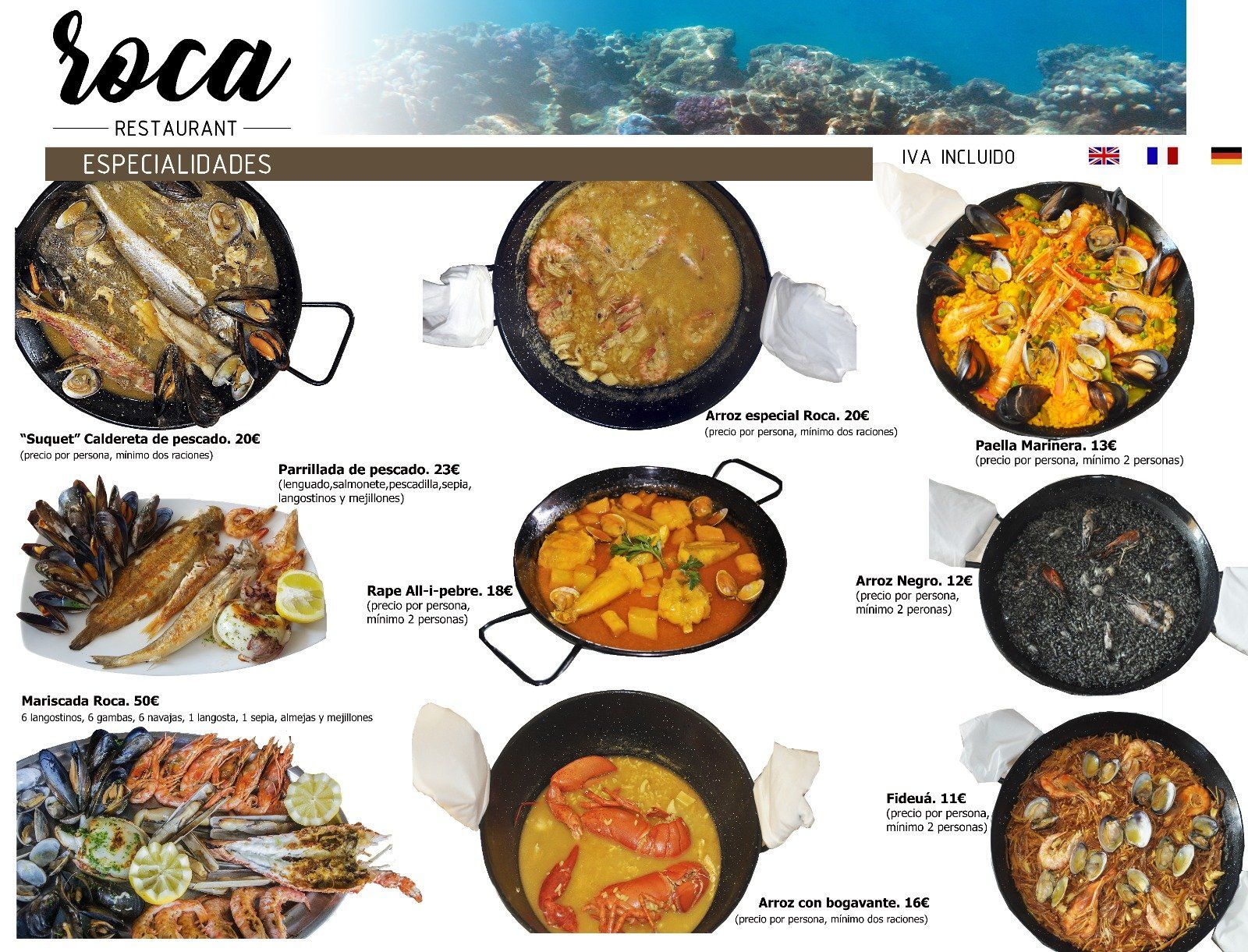 Paella marinera Roca Platja