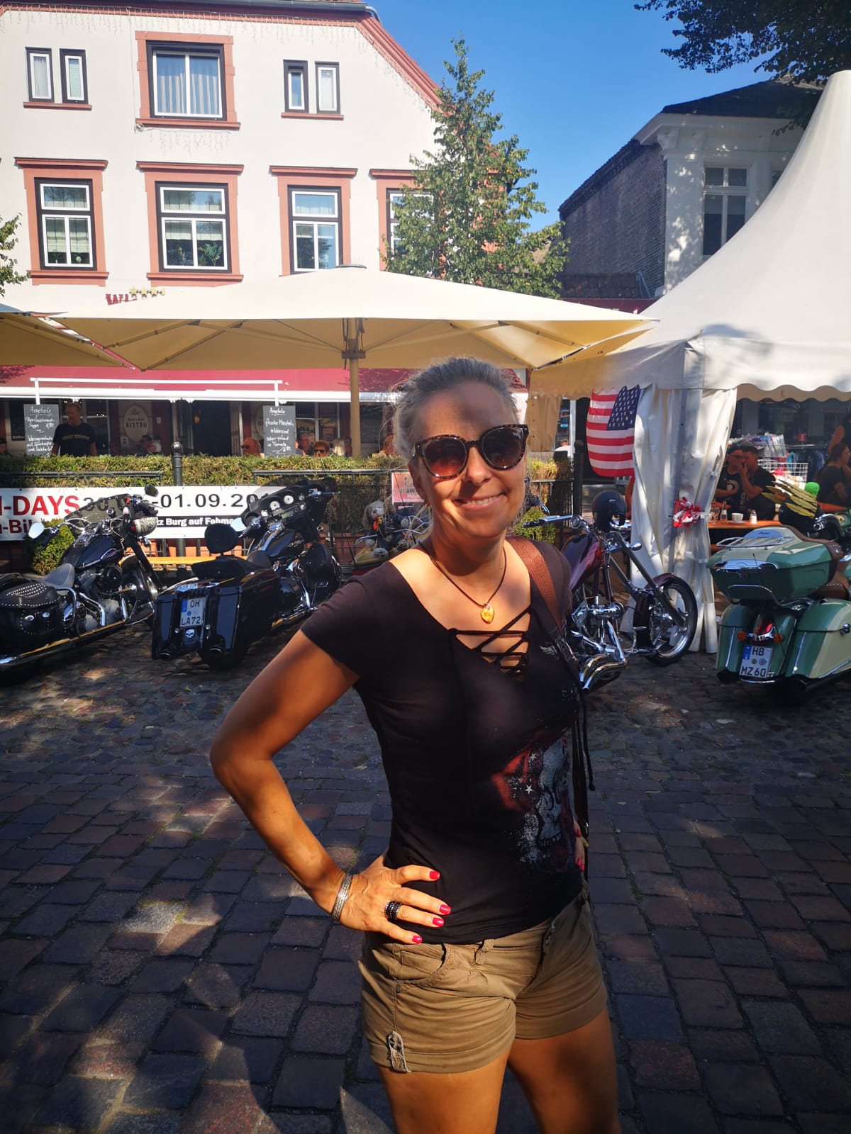 Strand Fehmarn Days of Amarican Bikes Harley Davidson MotorräderNatur Krimi Nadine Witt Autorin