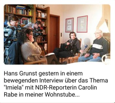 Hans berichtet von seinen schrecklichen Erlebnissen Hans Grunst Ludergrube Mördergrube Loch für Leichen Mörder Imiela Der Blaubart von Fehmarn in Wohnstube in Inselosten bei Autorin Nadine Witt