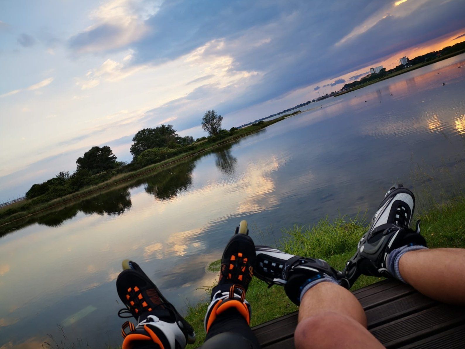 Strand Fehmarn Inliner Skaten Sonnenuntergang Natur Krimi Nadine Witt Autorin