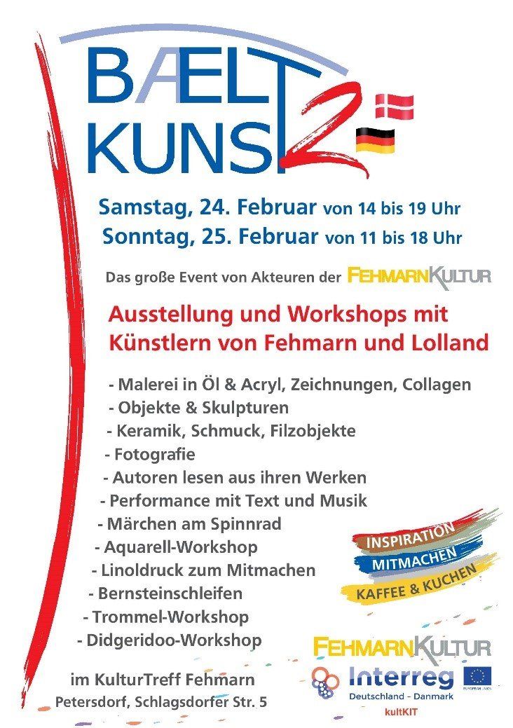 Gemeinsam aus etwas Kleinem etwas Großes machen Baeltkunst kultkit interreg Programm Lesung Kunst und Kultur Umweltbüro Stadt Fehmarn