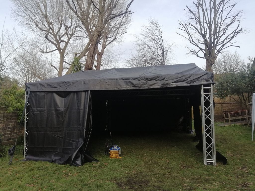 Marquee in the vicarage garden