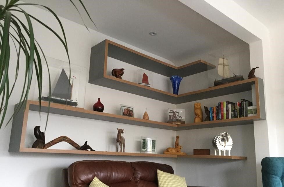 Bespoke floating snake shelves Bespoke floating snake shelves