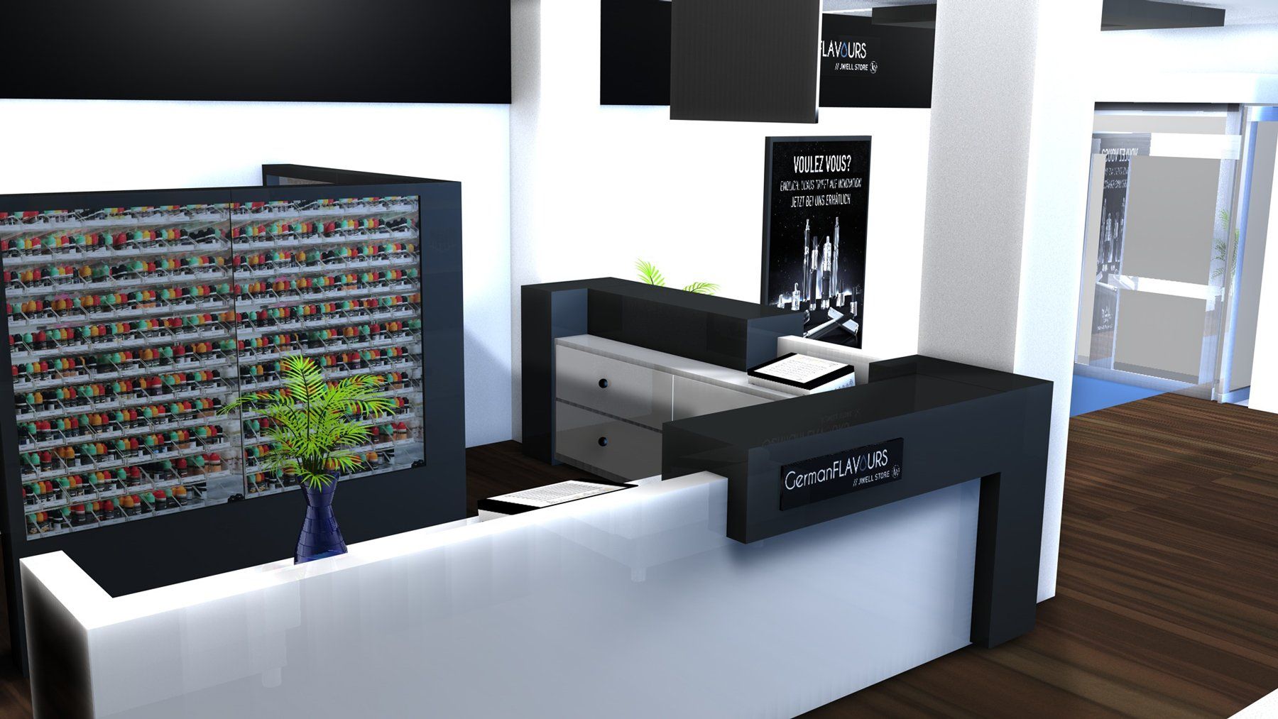 Ladenbau Theke Visualisierung