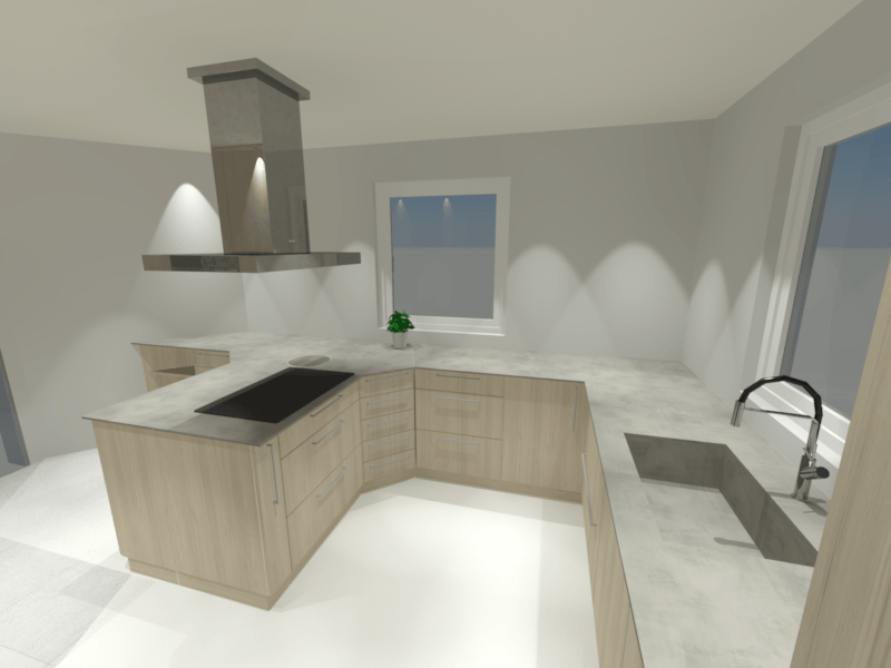 Küche grau Visualisierung 2