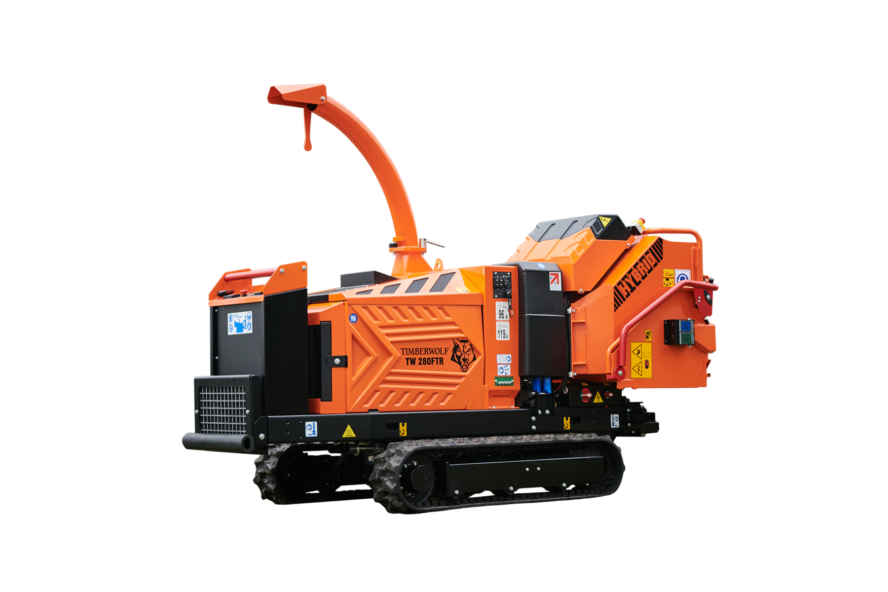 Timberwolf TW 280FTR Hybrid tracked wood chipper - sales hire parts service from Green Plant