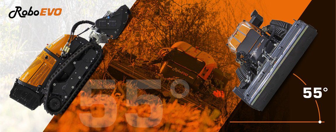 RoboEVO works on slopes up to 55 degrees