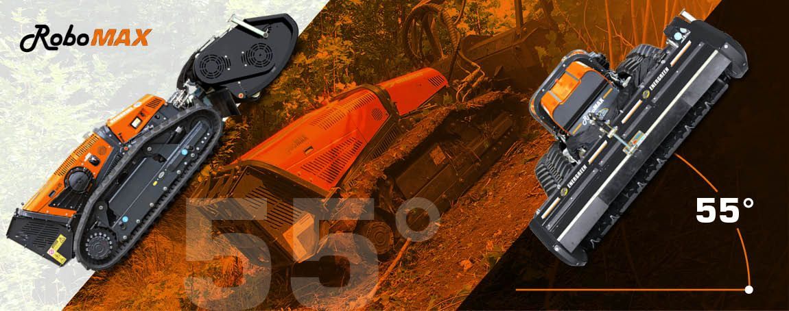 RoboMAX works on slopes up to 50 degrees