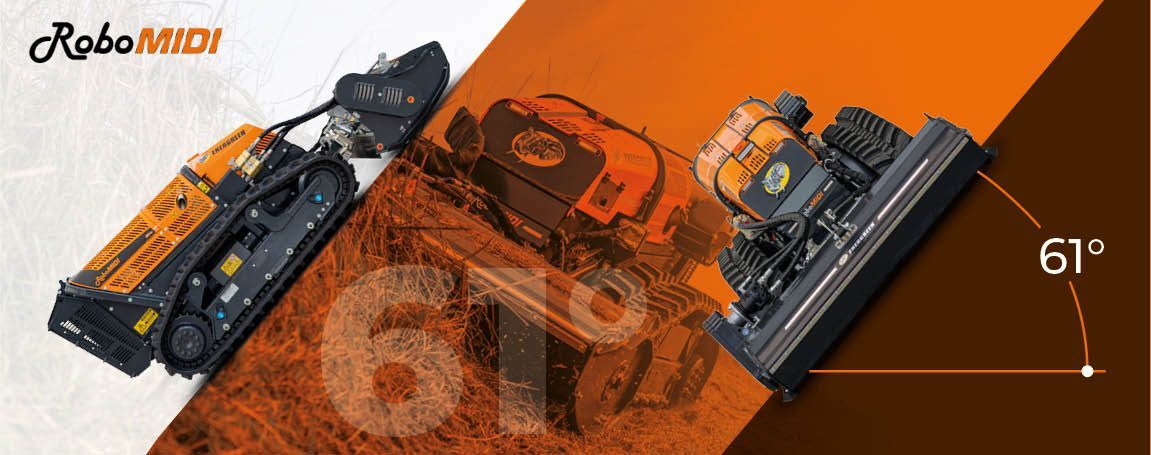 Robomidi works on slopes up to 50 degrees