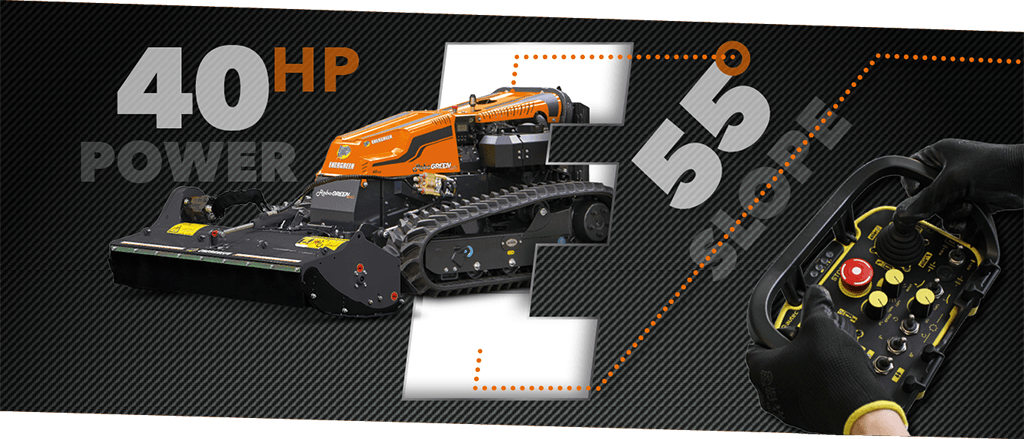 RoboGREEN works on slopes up to 55 degrees