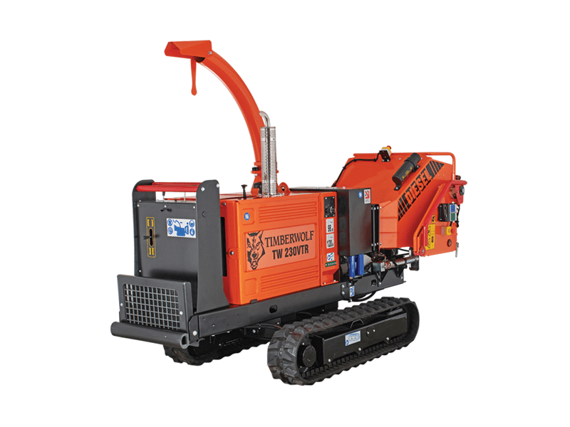 Timberwolf TW 230VTR-Diesel Chipper for sale, hire, parts, service - in Surrey Sussex, Herts, Beds, London, Kent, Essex from Green Plant