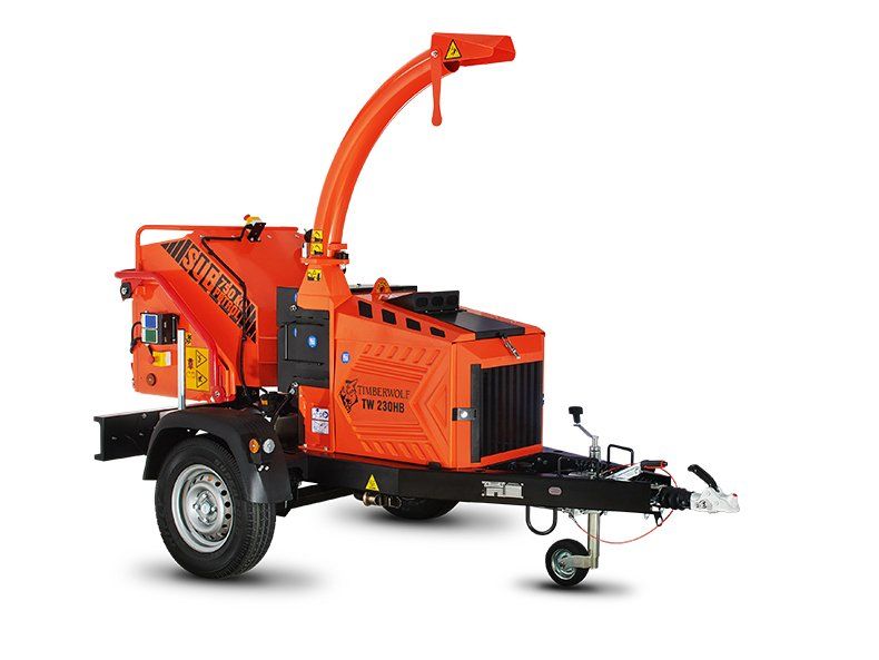 Timberwolf TW 230HB Petrol wood chipper - sales hire parts service from Green Plant