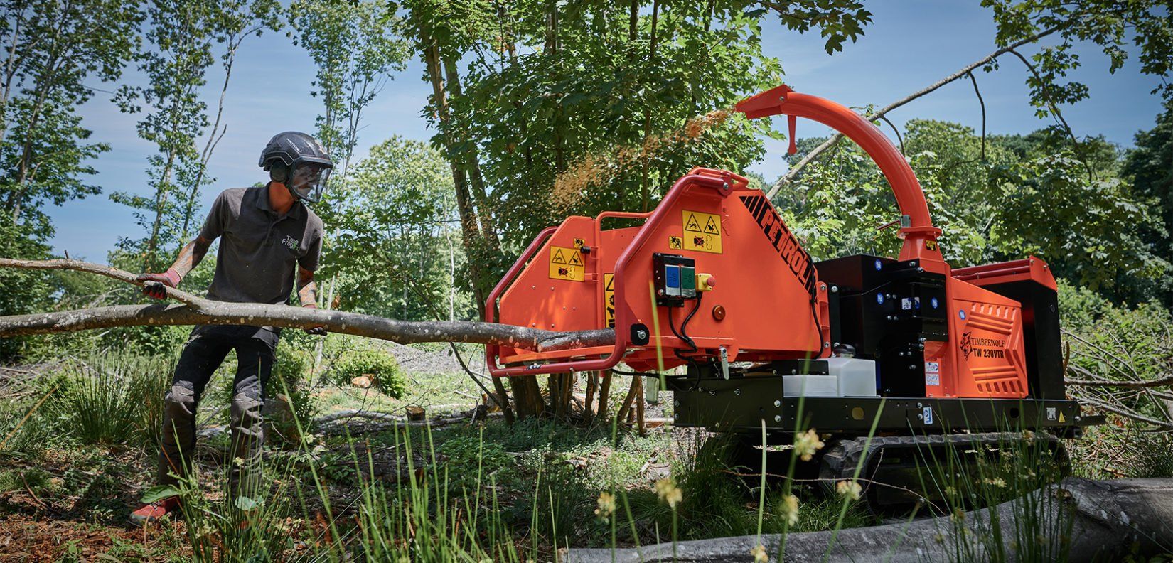 Timberwolf TW 230VTR petrol chipper - sale hire parts service - from Green Plant UK