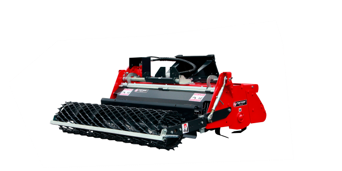 Durable and efficient work equipment for all types of terrain, including uncultivated land. It effectively levels the ground; stones, grass and other plant waste are buried below the ground level. A versatile tool for the garden and ground leveling. Stone burr
ier