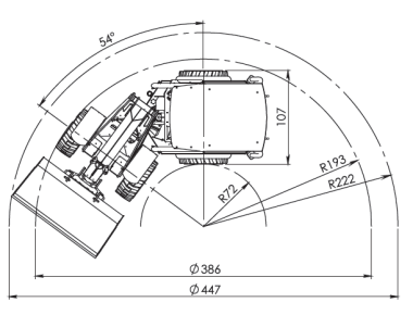Norcar a6226 Miniloader Turn Radius