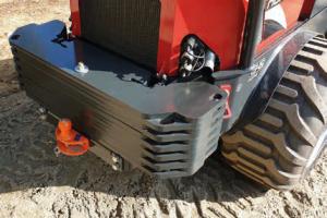 Handy and compact counterweight for a-series loaders. The counterweight’s and accessories’ bracket is installed easily with a bolted connection on the chassis. Counterweights are selected as needed and locked in place with a through bolt. The counterweights are designed with lifting points and notches in order to facilitate manual handling. Hitch can be attached to the counterweight bracket. Counterweight System