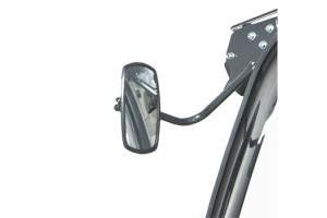 Rear view mirrors mounted on each side of the loader provide a comfortable and secure drive. Rear view mirrors