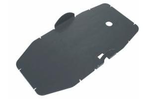 Steel plate mounted below the engine and front frame, protects the machine when working in difficult terrain. Bottom Armour