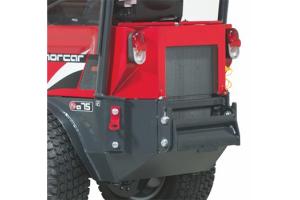 Mounting plate for attaching hitch, along with space for 4 x 45 kg extra weights. Mounting Plate for Counter Weight and Hitch Bracket