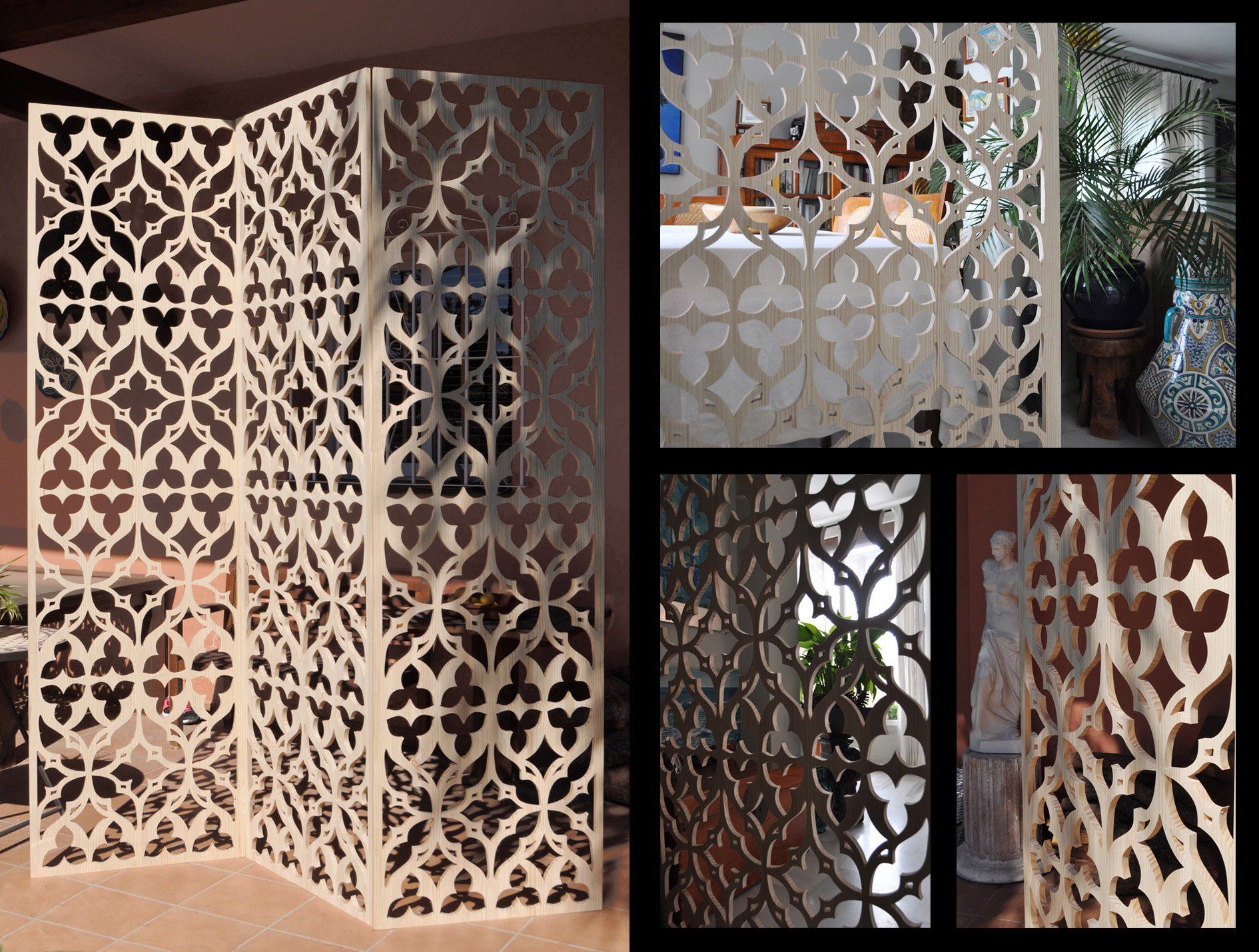 celosias interior de salon para separar ambientes